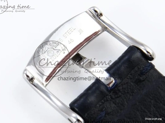 0413 Trendsetting De Ville Power Reserve SS MKF 1:1 Best Edition Blue Textured Dial on Black Leather Strap A 7742